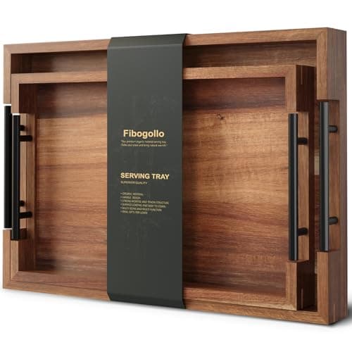 Fibogollo Bamboo and Acacia Serving Tray