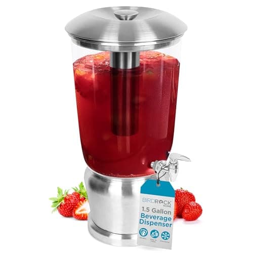 BIRDROCK HOME 1.5-Gallon Beverage Dispenser with Stand