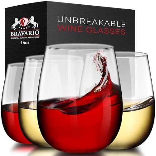 Bravario Unbreakable Wine Glasses